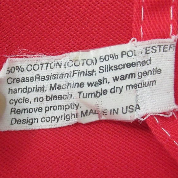 EAT AT YOUR OWN RISK Bib Apron Size S/M Made in the USA RED by Now Designs - Picture 11 of 11